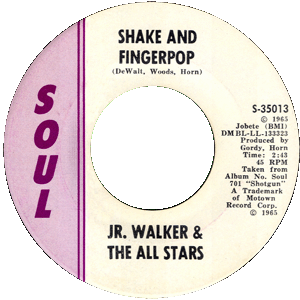 7” Junior Walker & All Stars Shake And Fingerpop TMG529 Tamla Motown UK Vinyl /00080 605. Jr. Walker & the All Stars: “Shake And Fingerpop” | Motown