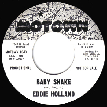 Promo label scan kindly provided by Gordon Frewin, reproduced by arrangement.