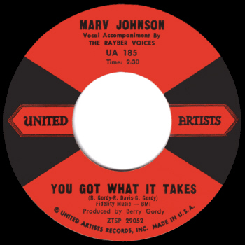 Marv Johnson's original version on United Artists.  Scan kindly provided by Gordon Frewin, reproduced by arrangement.