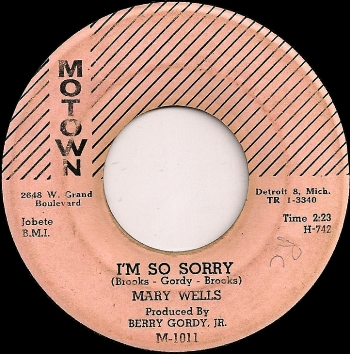 An early pressing on the old pink Motown label stock. Scan kindly provided by Robb Klein, reproduced by arrangement.