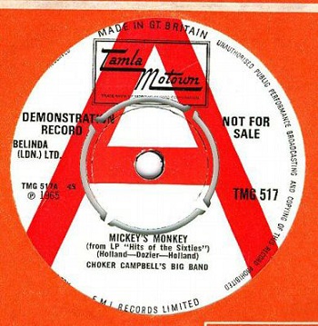 The promo, helpfully marking out the A-side for hard-of-understanding British DJs.