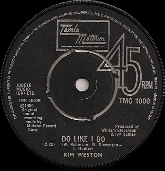 The British pressing of 'Do Like I Do', an alternate version of this song. Scan kindly provided by Robb Klein, reproduced by arrangement.